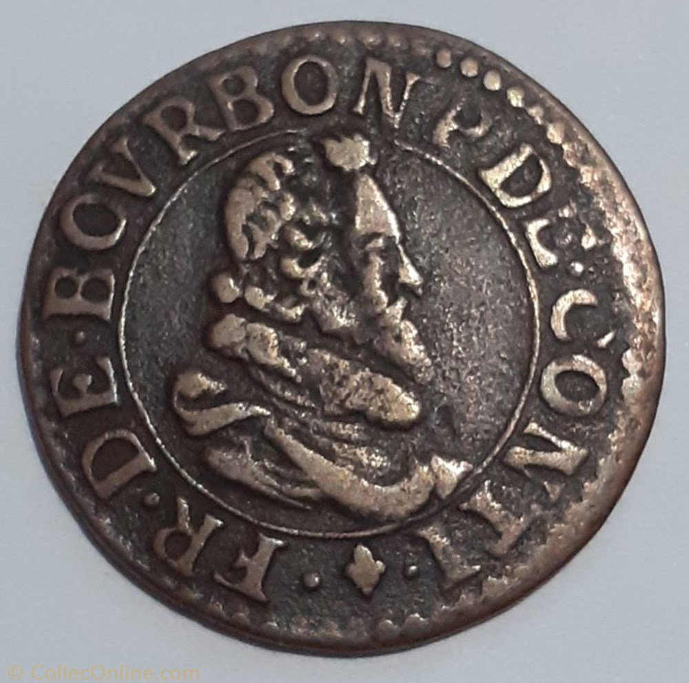 FRANÇOIS BOURBON CONTY TYPE 5 monnaie france feodale francois bourbon conty type 5