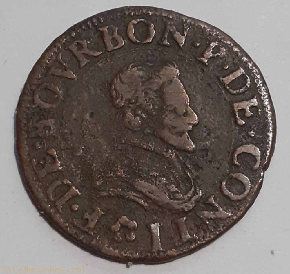FRANÇOIS DE BOURBON CONTI TYPE 18 monnaie france feodale francois de bourbon conti type 18