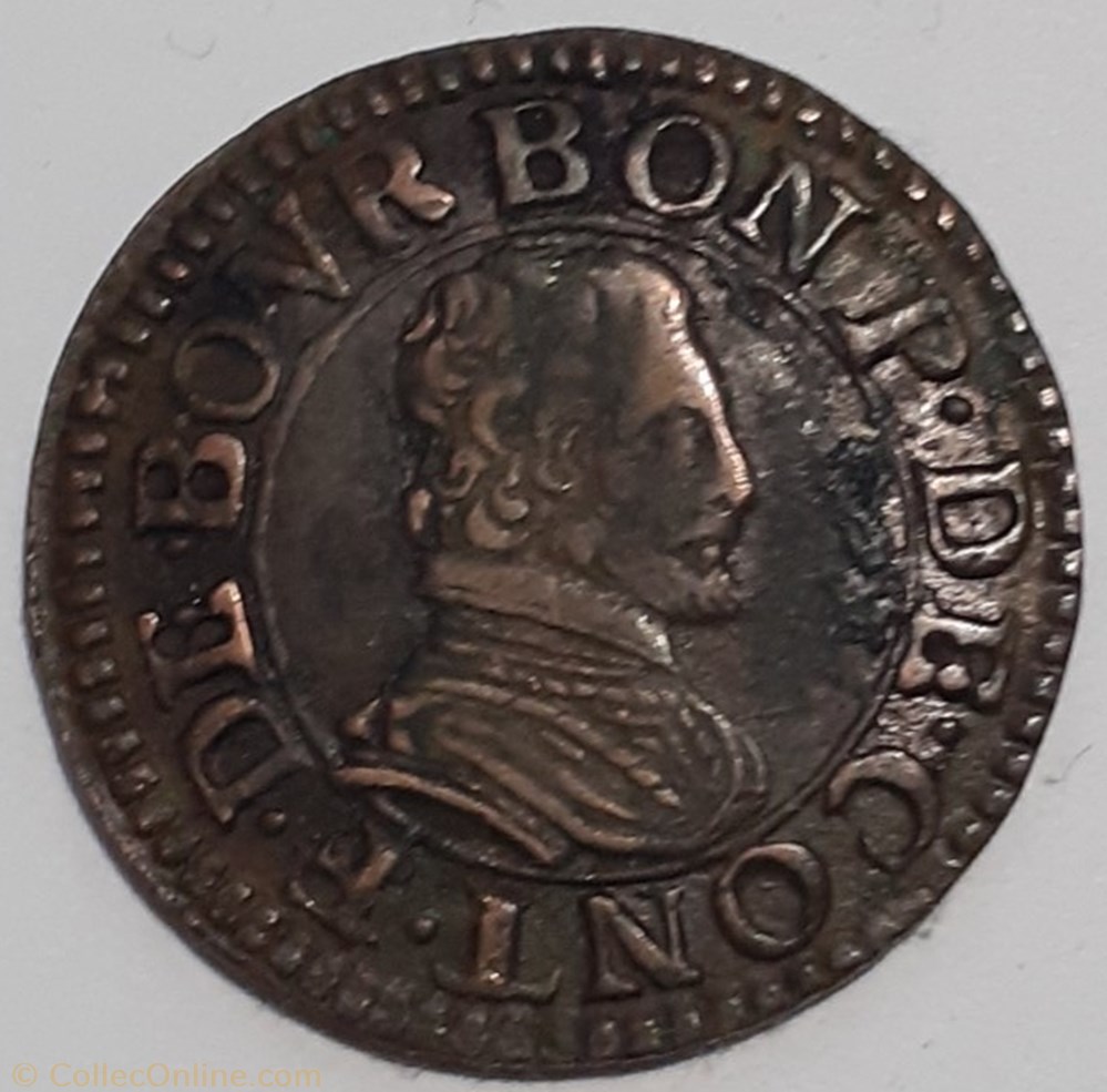 FRANÇOIS DE BOURBON CONTI TYPE 18 monnaie france feodale francois de bourbon conti type 18