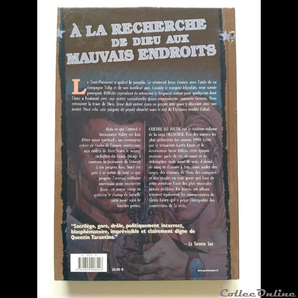 Preacher Tome 6 - Guerre au Soleil livre bd revue preacher tome 6 guerre au soleil