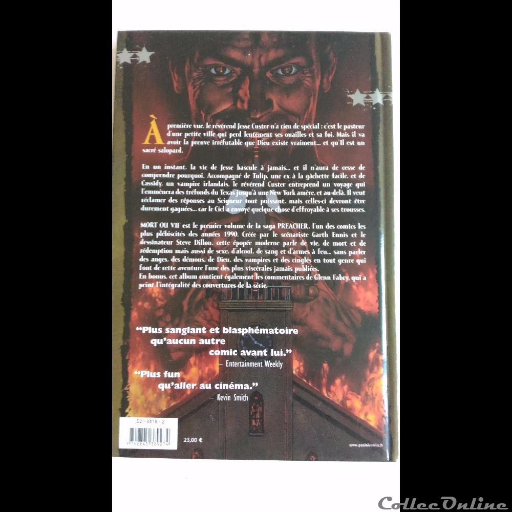 Preacher Tome 1 - Mort ou vif livre bd revue preacher tome 1 mort ou vif
