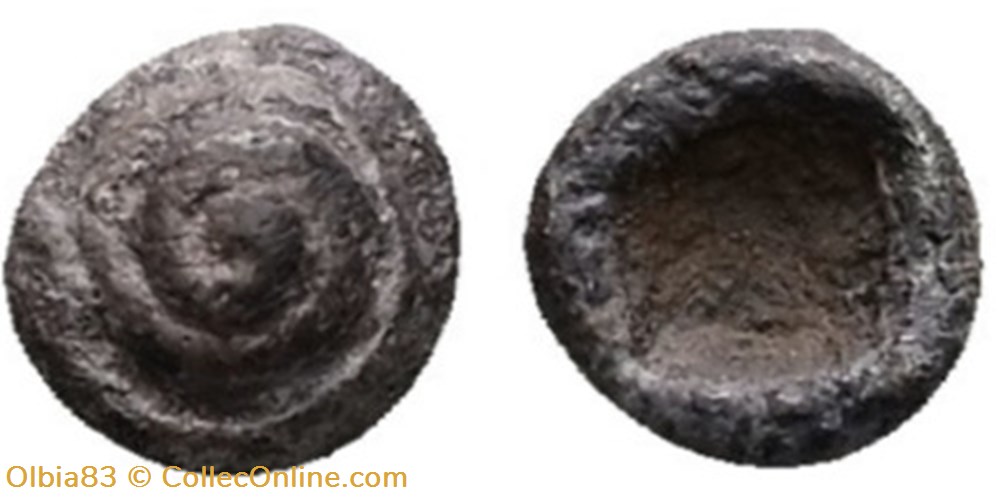M-Erythrée - Tétartémorion - Spirale - Carré creux monnaies antiques grecques m erythree tetartemorion spirale carre creux