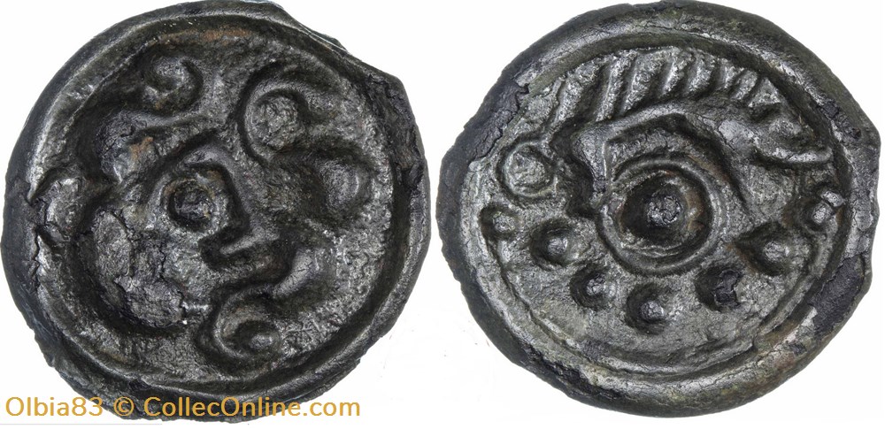 monnaies antiques celtes potin a la tete d indien sanglier enseigne
