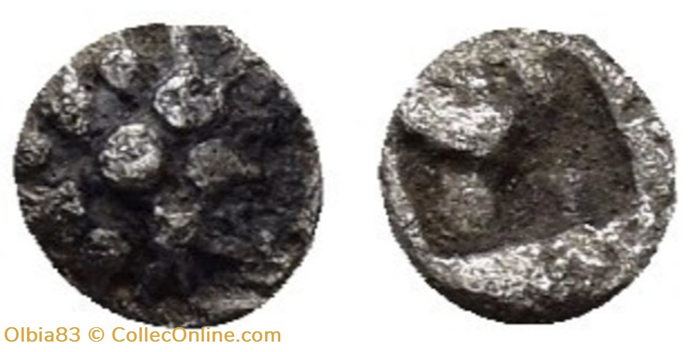 M Erythrée / Hemitartemorion / Rosace - Carré creux monnaies antiques grecques m erythree hemitartemorion rosace carre creux
