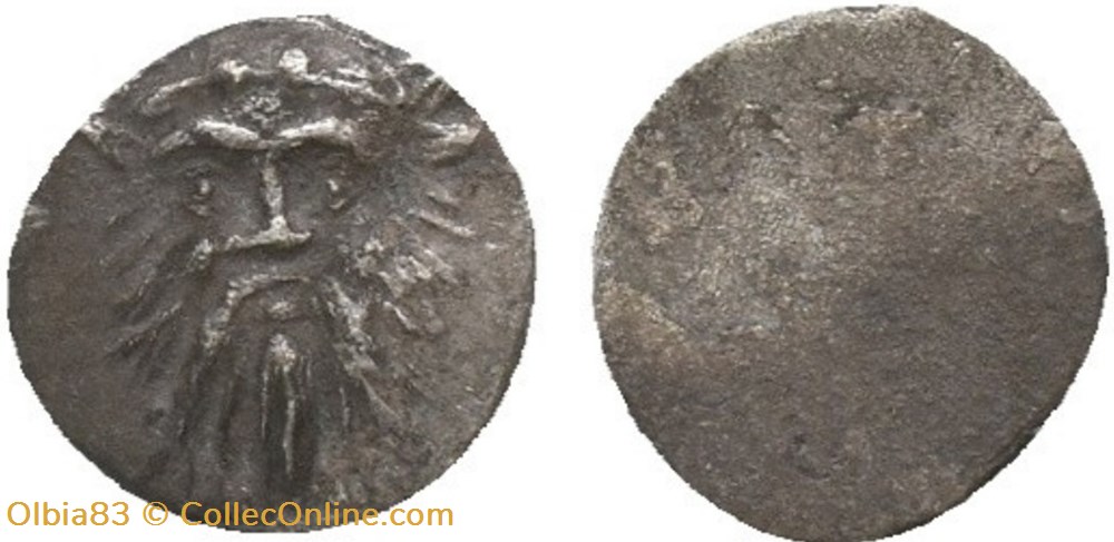 monnaies antiques grecques carie incertaine tete de satyre revers vierge