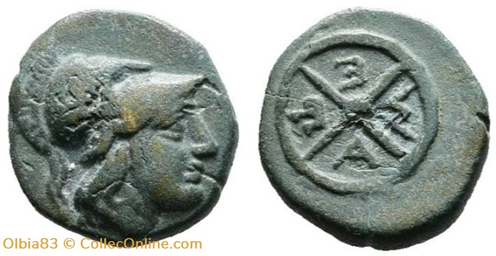 Messembria / Demi-unité / Tête d'Apollon - Athéna Alkidémos. monnaies antiques grecques messembria demi unite tete apollon athena alkidemos