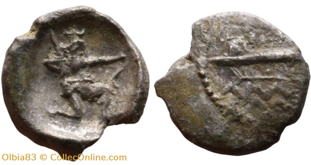 Phénicie - Sidon - Trente deuxième de shekel / Galère de guerre / Le grand Roi combattant monnaies antiques grecques phenicie sidon trente deuxieme de shekel galere de guerre le grand roi combattant