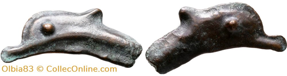Olbia / Proto monnaie Grecque - Dauphin monnaies antiques grecques olbia proto monnaie grecque dauphin