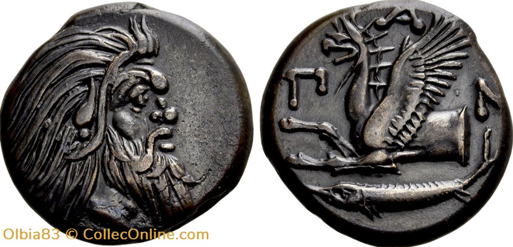 Chersonèse Taurique-Unité -Tête de Satyre à droite - Protomé de Griffon. monnaies antiques grecques chersonese taurique unite tete de satyre a droite protome de griffon