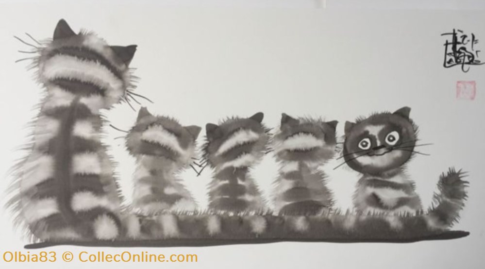 " Maman et les quadruplés " art antiquites peintures dessins techniques mixtes maman et les quadruples