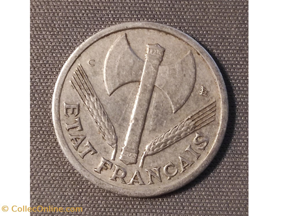 1 franc Francisque, légère, petit c monnaies 1 franc francisque legere petit c