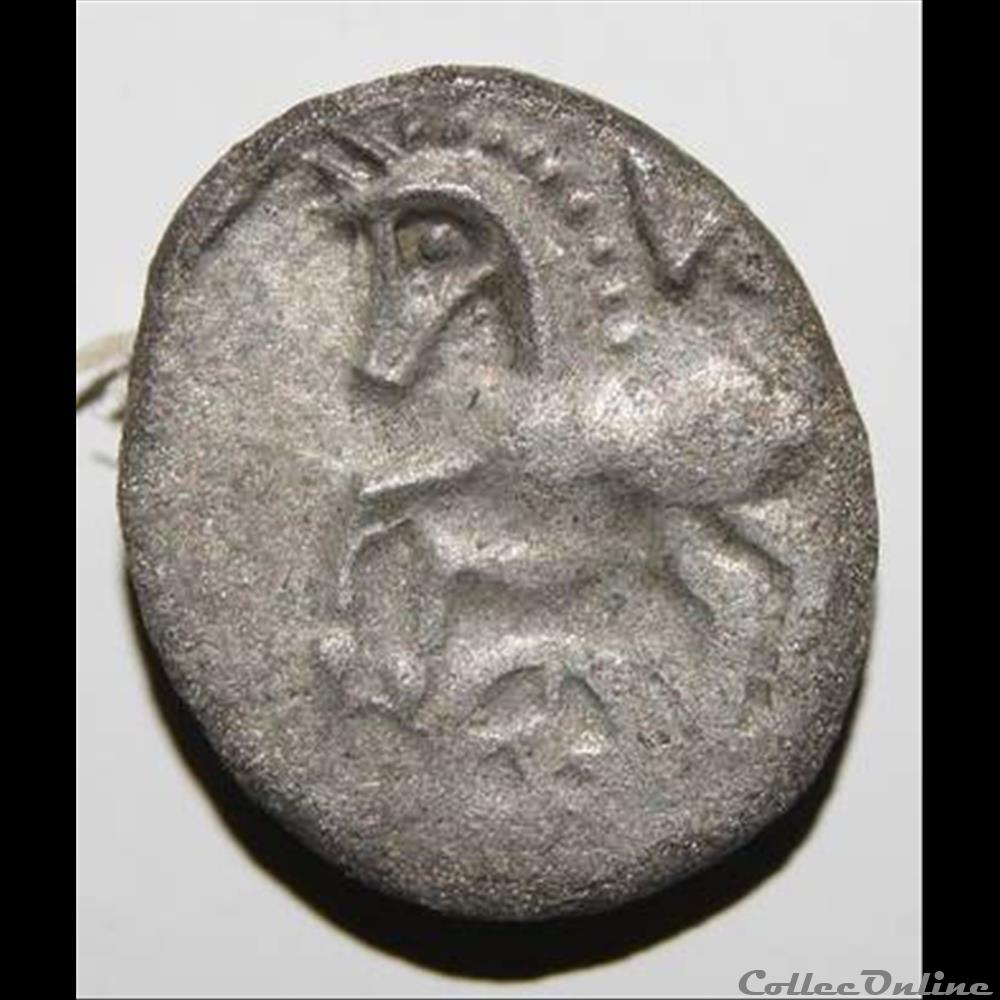 Cheval libre galopant - DT.3122 monnaie antique gauloise cheval libre galopant dt 3122