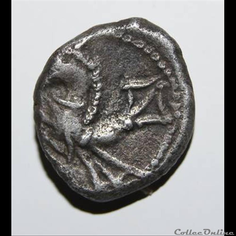 Denier à l'hippocampe - DT.3128 monnaie antique gauloise denier a hippocampe dt 3128