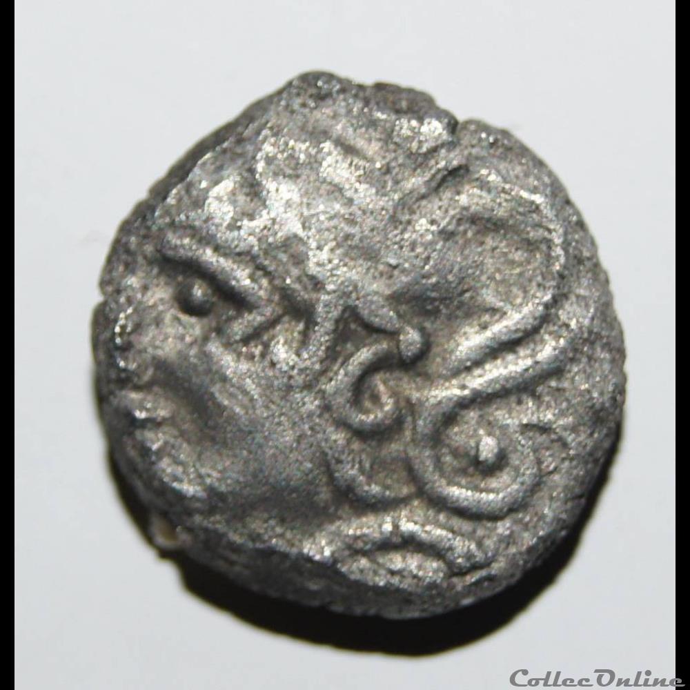 Denier à l'hippocampe - DT.3128 monnaie antique gauloise denier a hippocampe dt 3128