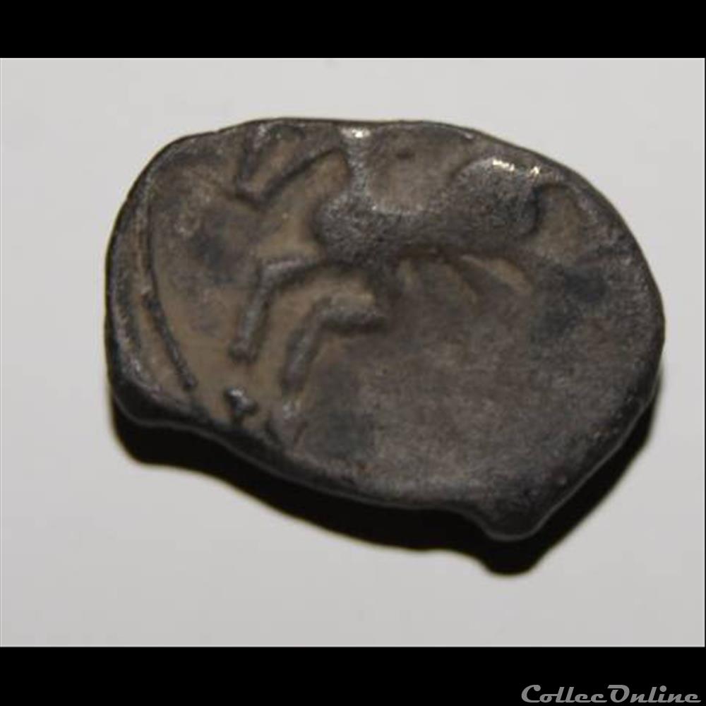Cheval libre galopant - DT.3117 monnaie antique gauloise cheval libre galopant dt 3117