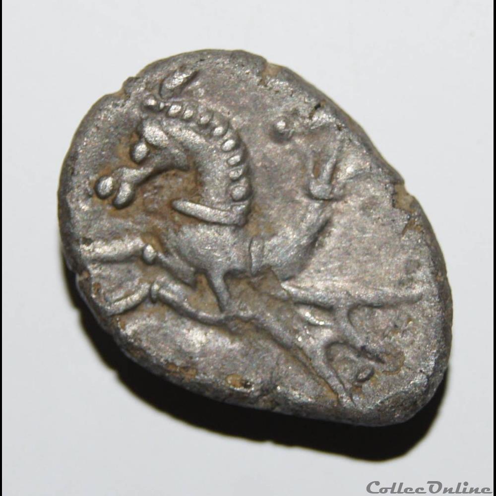 Denier à l'hippocampe - DT.3128 monnaie antique gauloise denier a hippocampe dt 3128