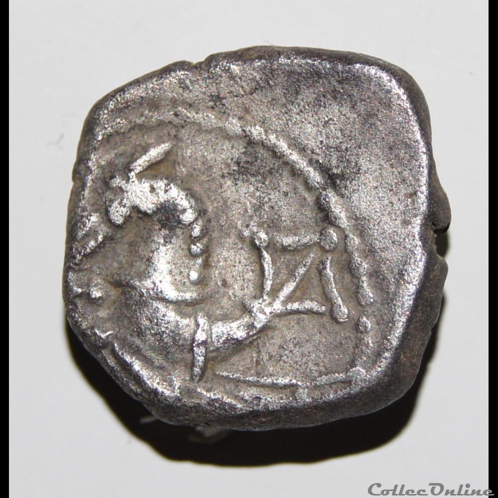 Denier à l'hippocampe - DT.3128 monnaie antique gauloise denier a hippocampe dt 3128