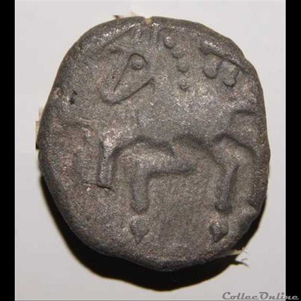 Cheval libre galopant - DT.3117 monnaie antique gauloise cheval libre galopant dt 3117