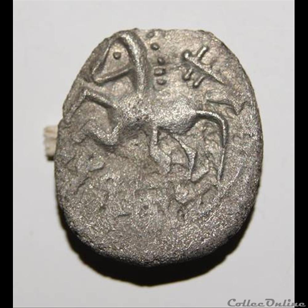 Cheval libre galopant - DT.3120 monnaie antique gauloise cheval libre galopant dt 3120