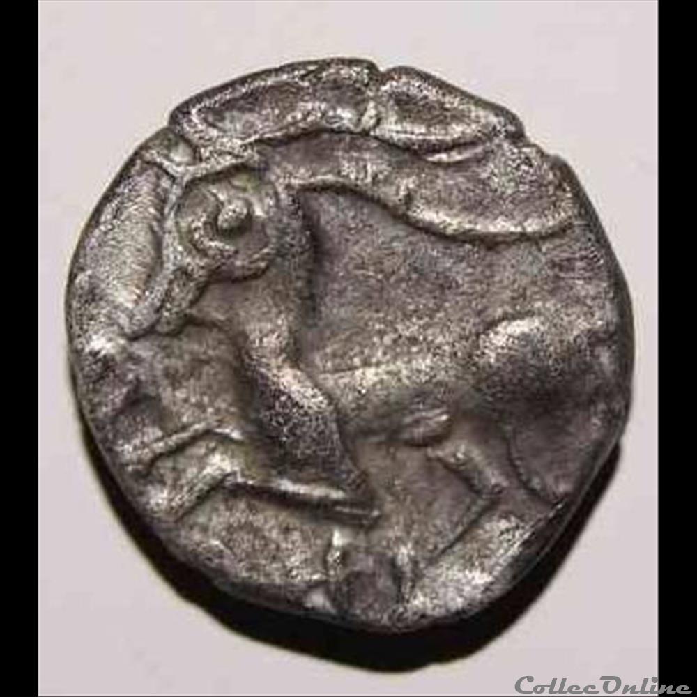 Au bouquetin - DT.3106 monnaie antique gauloise au bouquetin dt 3106