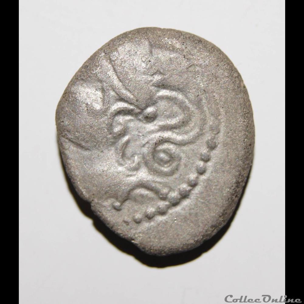 Denier à l'hippocampe - DT.3128 monnaie antique gauloise denier a hippocampe dt 3128