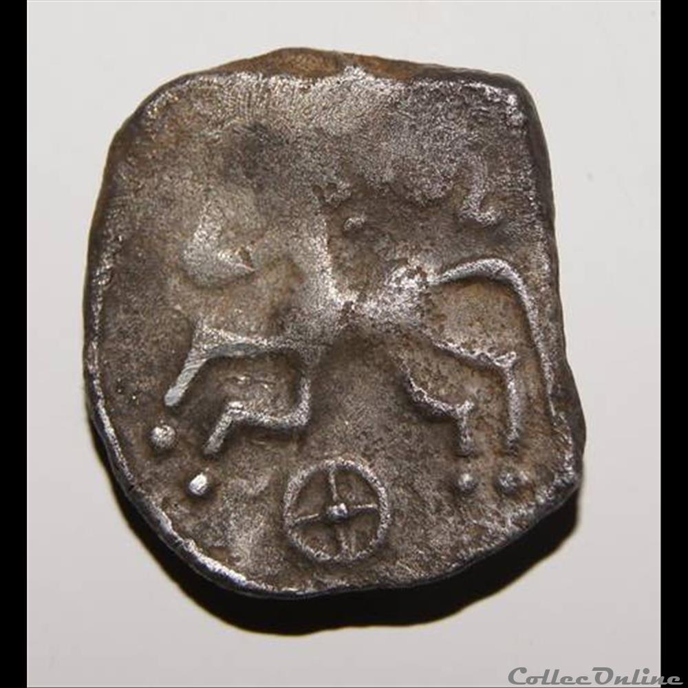 Cheval libre galopant - DT.3122 monnaie antique gauloise cheval libre galopant dt 3122