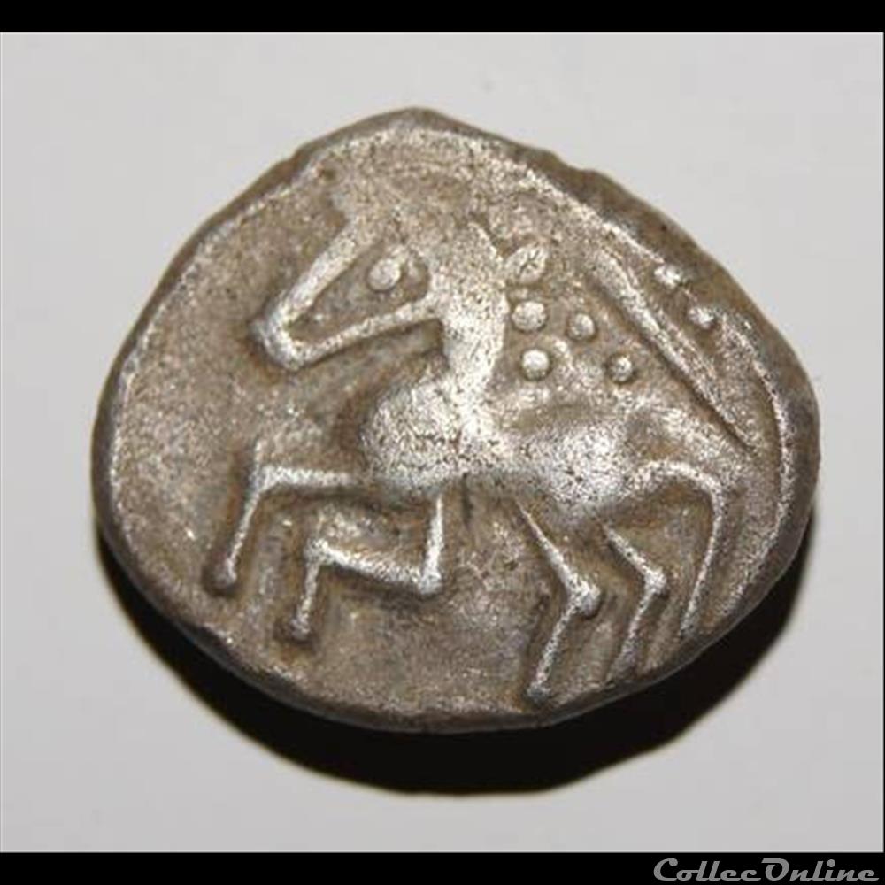 Cheval libre galopant - DT.3117 monnaie antique gauloise cheval libre galopant dt 3117