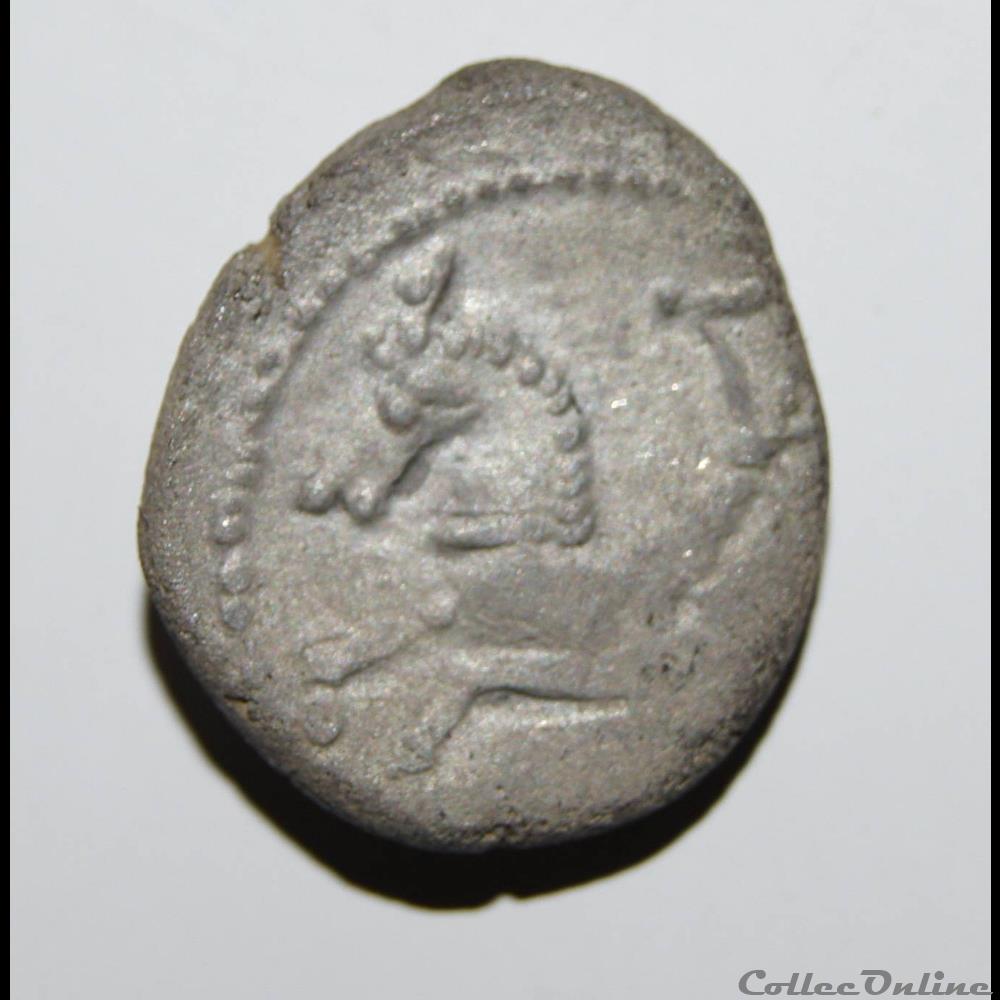Denier à l'hippocampe - DT.3128 monnaie antique gauloise denier a hippocampe dt 3128