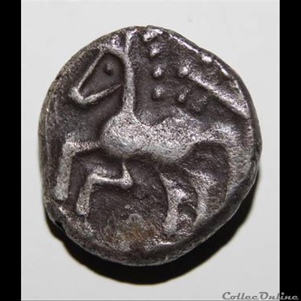 Cheval libre galopant - DT.3117 monnaie antique gauloise cheval libre galopant dt 3117