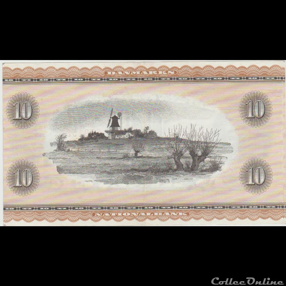billet europe 10 kroner 44 danmark 1954