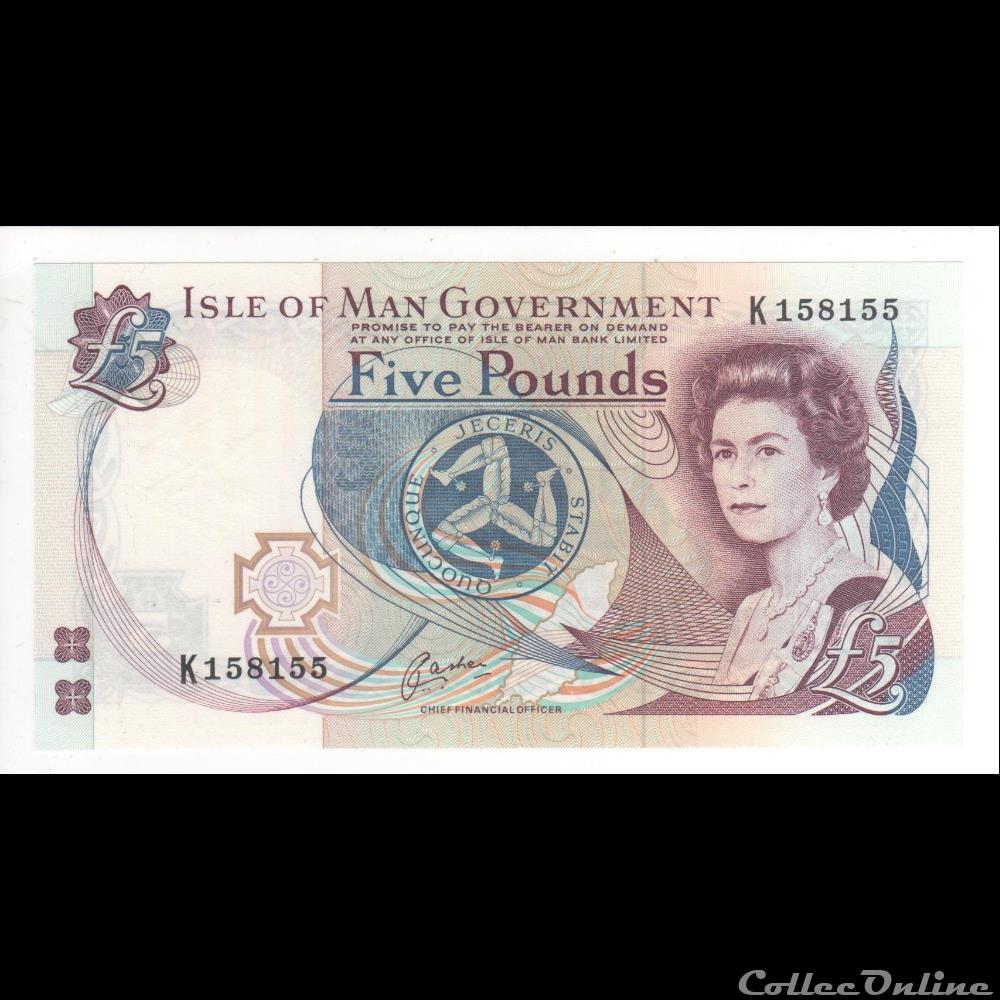 5 POUND #41 ILE DE MAN 1983 billet europe 5 pound 41 ile de man 1983