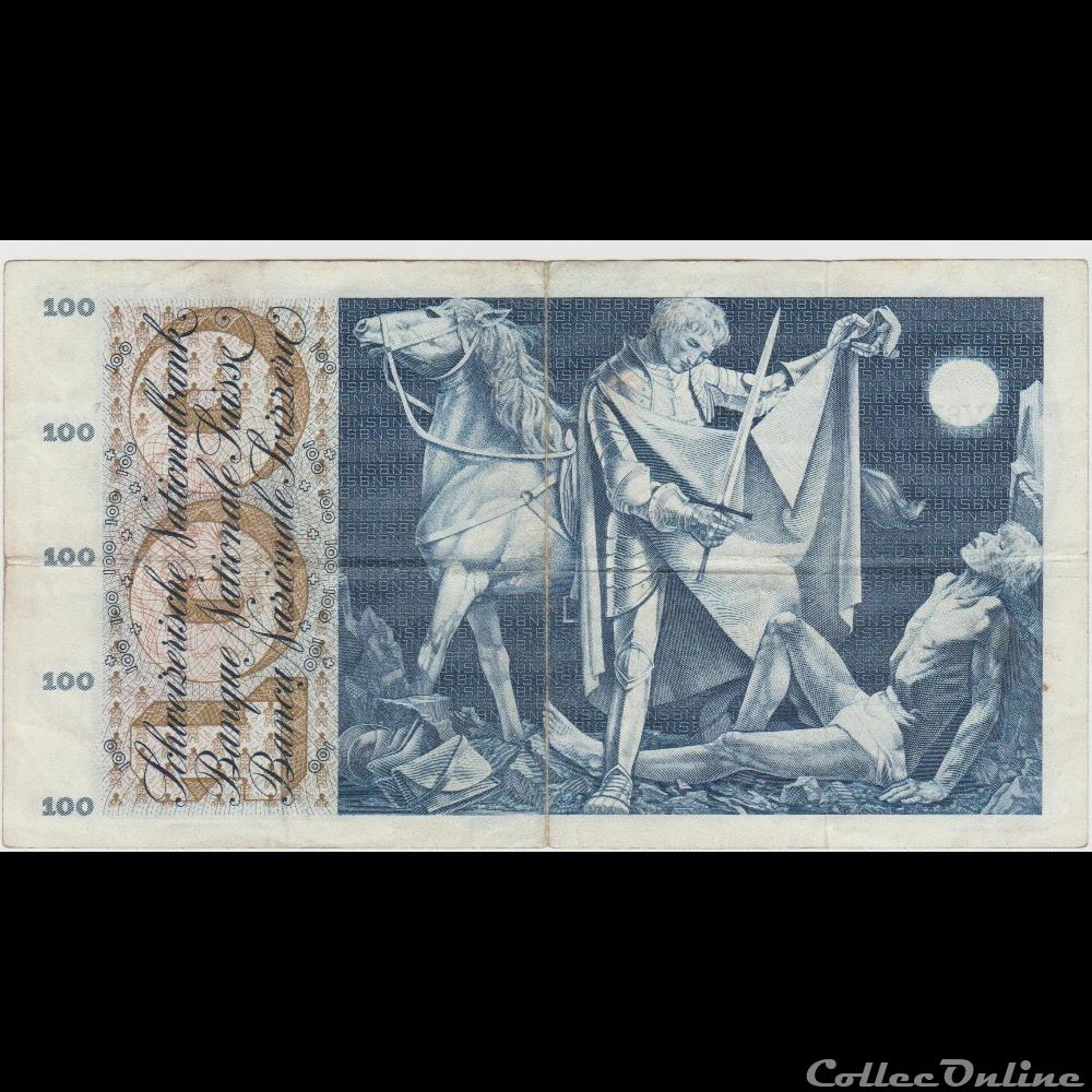 billet europe 100 franc 49 suisse 1963