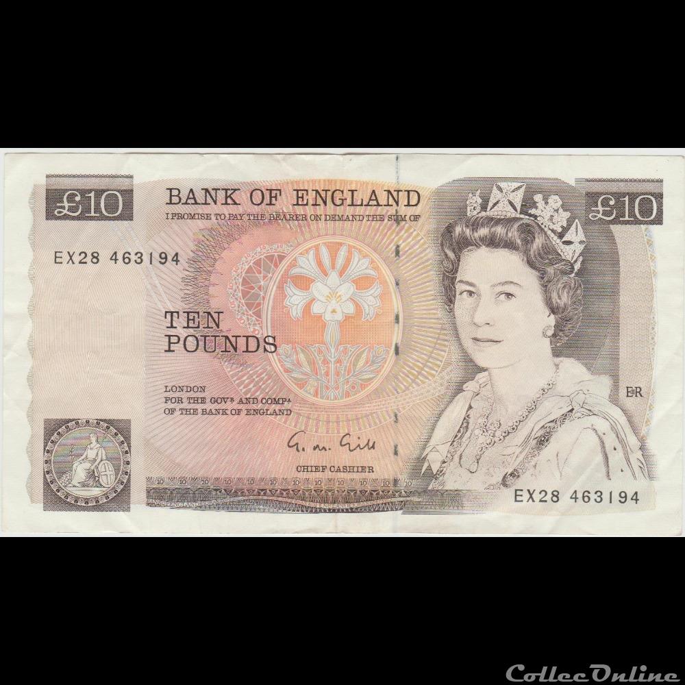 10 Pounds #379 GRANDE BRETAGNE 1988/91 billet europe 10 pounds 379 grande bretagne 1988 91