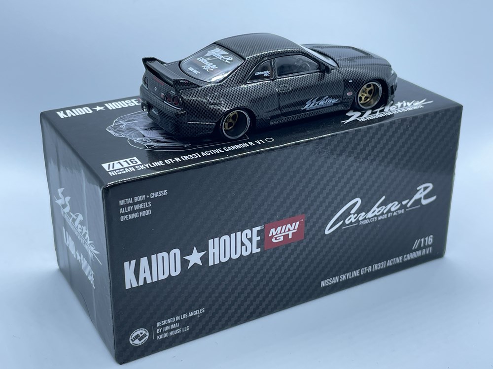 116 / KAIDO HOUSE Nissan Skyline GT-R (R33) Active Carbon R V1 modeles reduits voitures 116 kaido house nissan skyline gt r r33 active carbon r v1