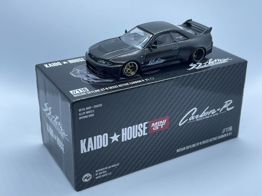 116 / KAIDO HOUSE Nissan Skyline GT-R (R33) Active Carbon R V1 modeles reduits voitures 116 kaido house nissan skyline gt r r33 active carbon r v1