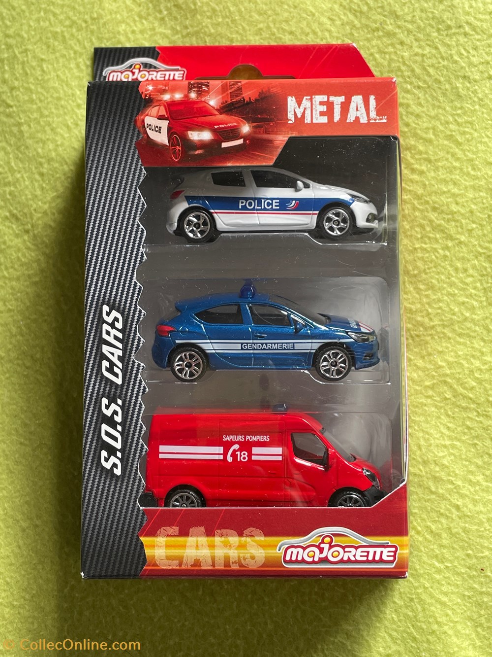 Pack SOS Cars w/ Renault Clio 4 Police, Citroën DS4 Gendarmerie, Renault Master Pompiers modeles reduits voitures pack sos cars w renault clio 4 police citroen ds4 gendarmerie renault master pompiers