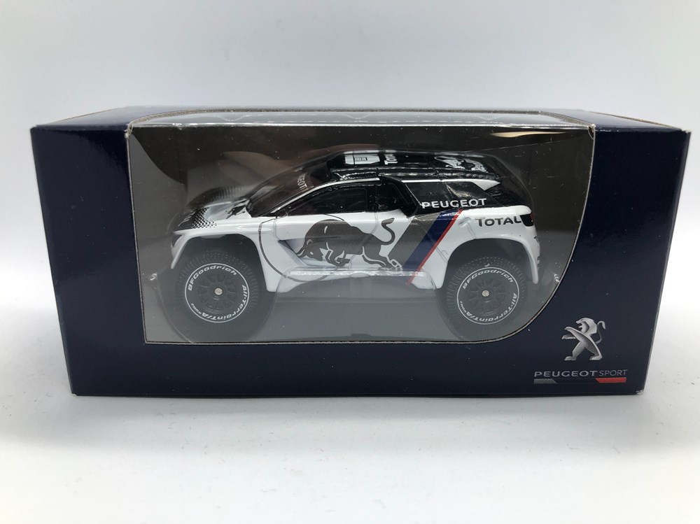 modeles reduits voitures peugeot 3008 dkr red bull black and white
