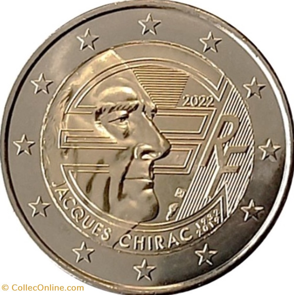 Jacques Chirac monnaies euros france jacques chirac