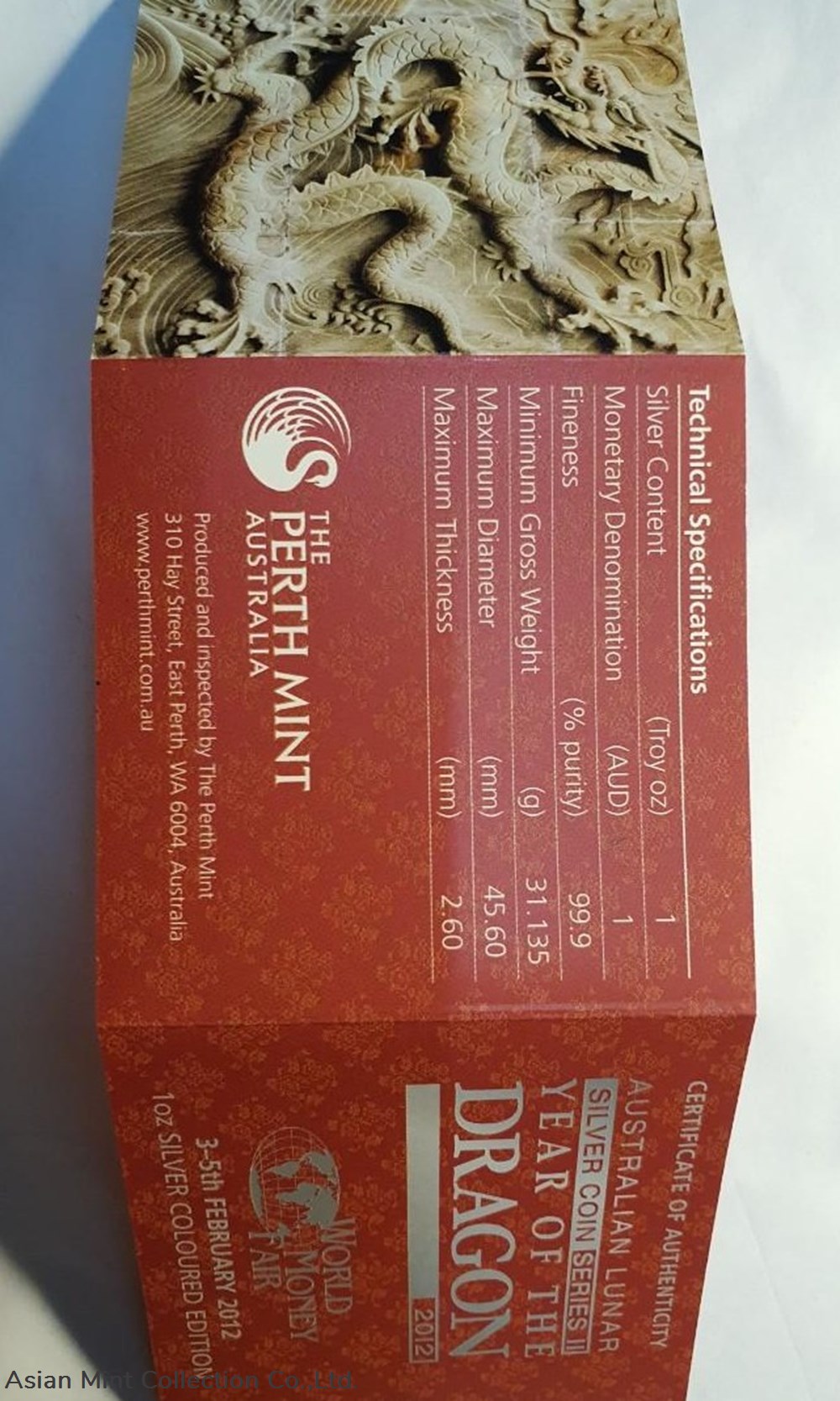 2012 Australian Lunar Series II -Year of the Dragon - 1oz Silver Br 5 coins 2012 australian lunar series ii year of the dragon 1oz silver br