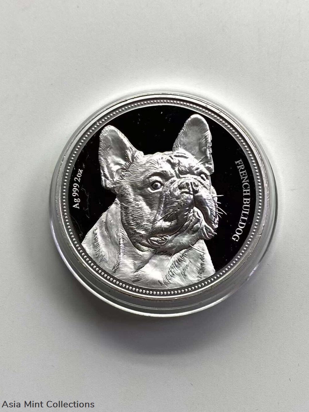 2018 Niue Island $2 Dog Series "French Bulldog" 2oz High Relief Thicken Silver Proof Coin coins ingots bullion 2018 niue island 2 dog series french bulldog 2oz high relief thicken silver proof coin