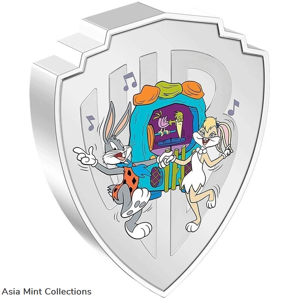 2023 - Looney Tunes™ Mashups (4.) The Flintstones Niue 5 $ 2 OZ Silber PP Box coins ingots bullion silver coin 2023 looney tunes mashups 4 the flintstones niue 5 2 oz silber pp box