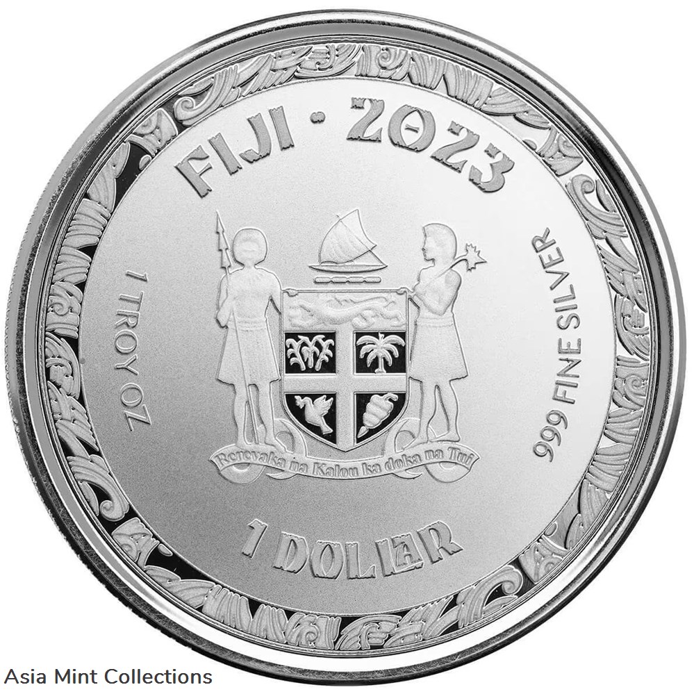 coins ingots bullion coin 2023 koi fish 1 oz 999 silver fiji 1 dollar proof like