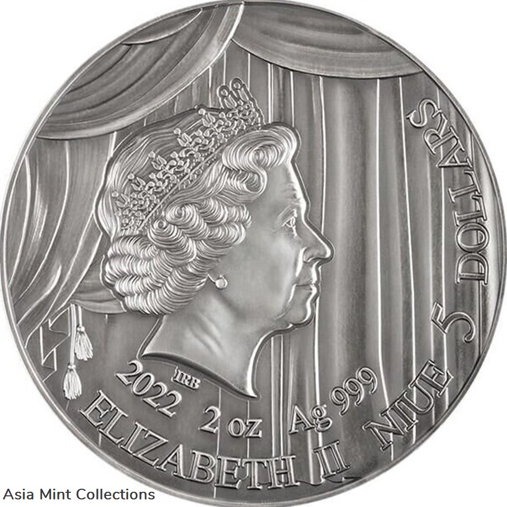 2022 - Carmen Titans of the Music 2 oz Antique finish Silver Coin 5$ Niue 4 coins ingots bullion 2022 carmen titans of the music 2 oz antique finish silver coin 5 niue