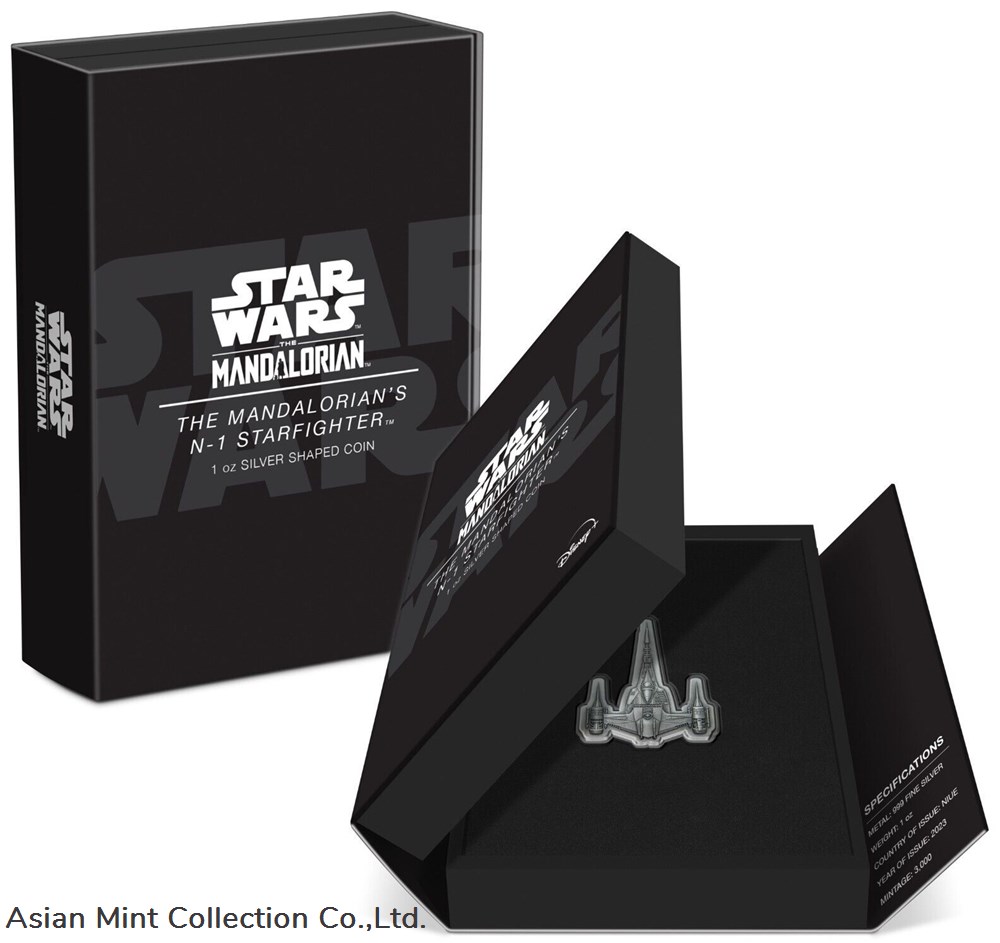 2023 – The Mandalorian's N-1 Starfighter™ 1 oz Silver Shaped Coin 4 coins ingots bullion ingot 2023 the mandalorian s n 1 starfighter 1 oz silver shaped coin