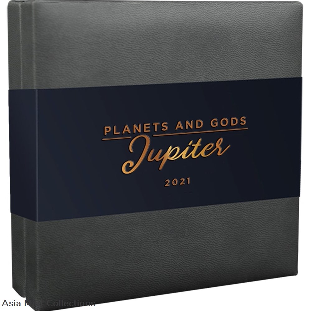2021 - Jupiter Planets and Gods 3 oz Antique finish Silver Coin CFA 5 coins ingots bullion 2021 jupiter planets and gods 3 oz antique finish silver coin cfa