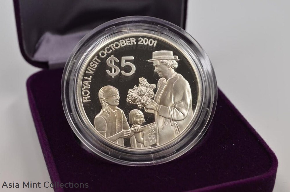 coins ingots bullion 2001 new zealand silver 5 proof coin royal visit