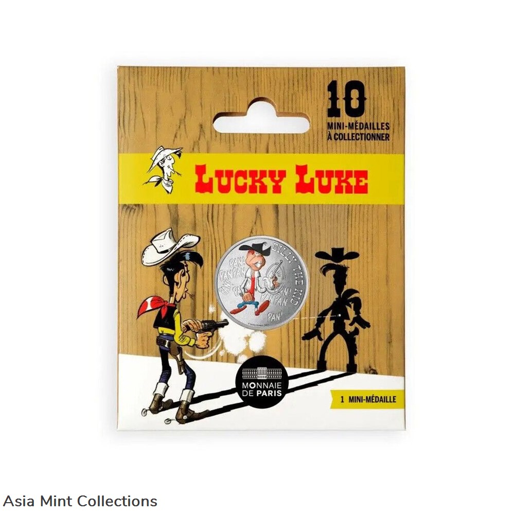 2021 - Monnaie De Paris Memory token Lucky Luke - Billy The Kid coins ingots bullion copper coin 2021 monnaie de paris memory token lucky luke billy the kid