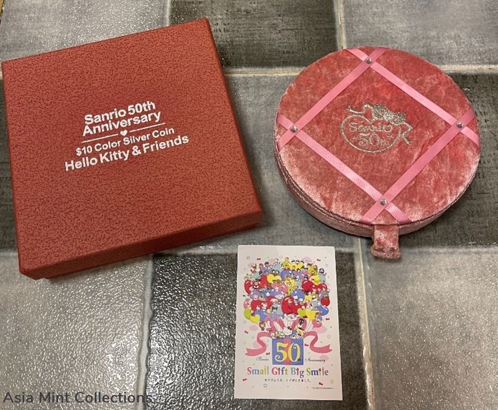 coins ingots bullion coin 2010 niue island pamp minted sanrio 50th anniversary 10 hello kitty love shaped colorized silver