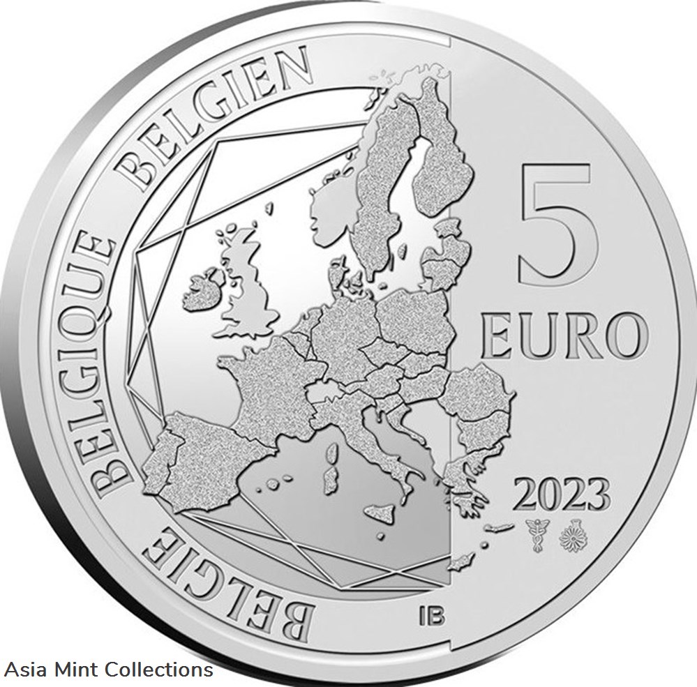 coins ingots bullion silver coin 2023 belgium 5 euro 85 years spirou fantasio