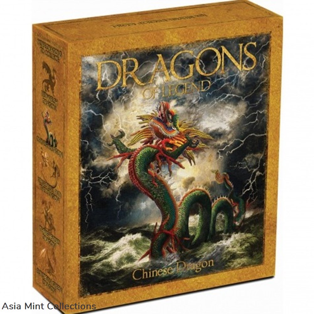 2012 - Dragons Of Legend Chinese Dragon 1 oz proof silver coin Tuvalu 4 coins ingots bullion 2012 dragons of legend chinese dragon 1 oz proof silver coin tuvalu